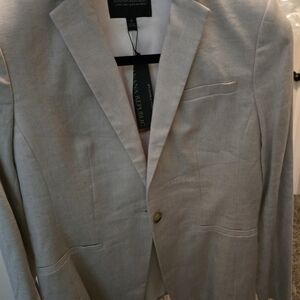 Banana Republic Light Gray Women's Single-Button Blazer